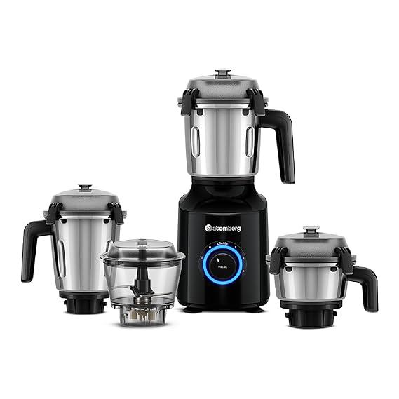 Atomberg Zenova Mixer Grinder | 4 Jars including Chopper | Black