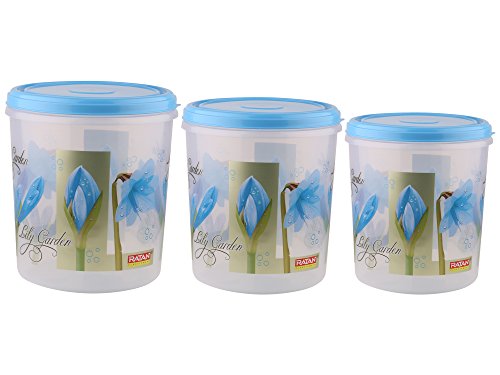 Ratan Ruby Plastic Container Set, 3-Pieces
